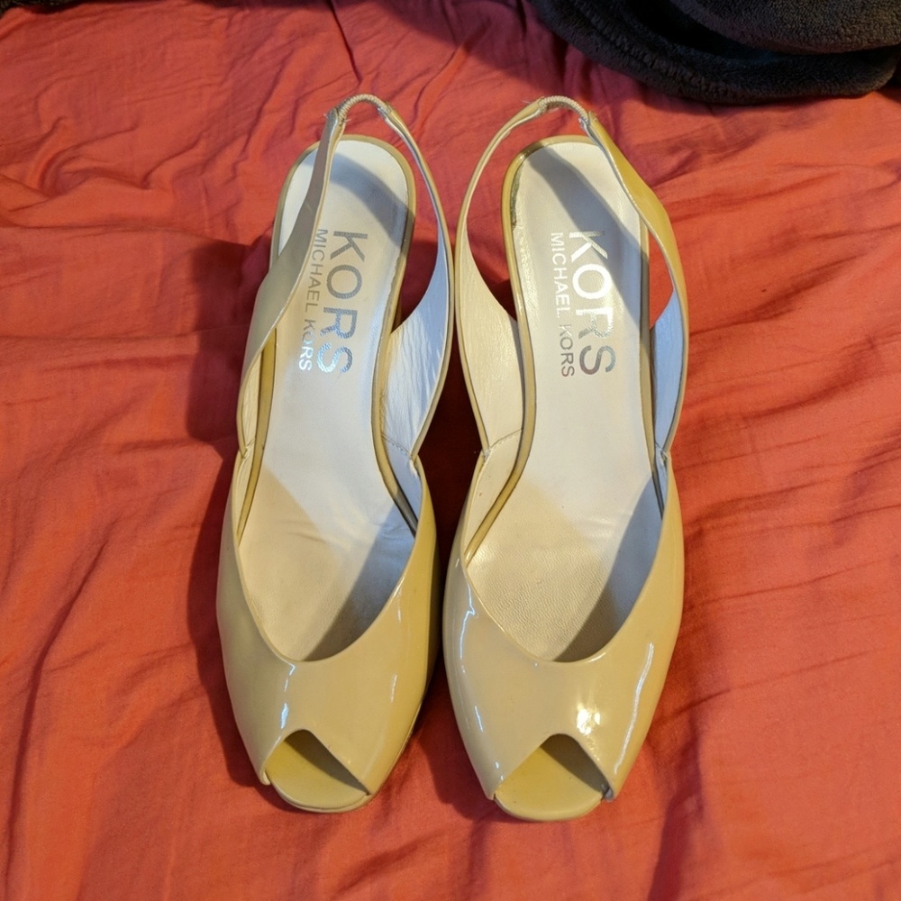 Michael Kors sling back wedges